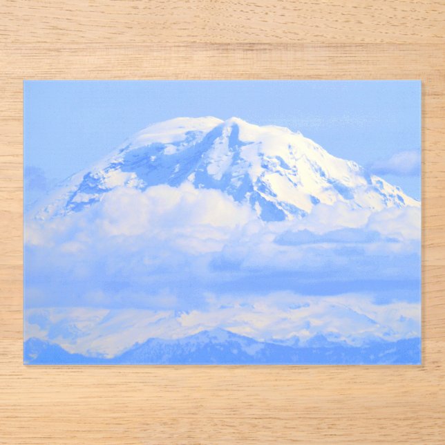 Mount Ranier Acrylic Invitations (Front)