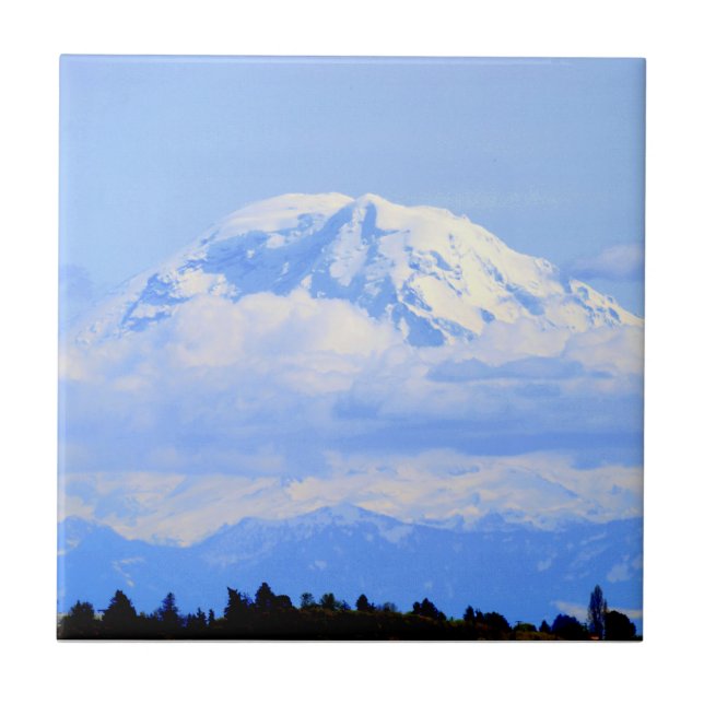 Mount Ranier Ceramic Tile (Front)