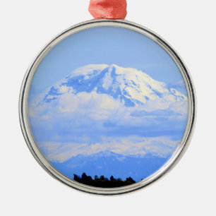 Mount Ranier Metal Ornament
