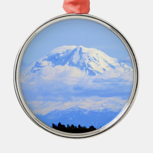 Mount Ranier Metal Ornament (Front)