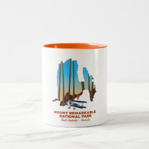 Mount Remarkable South Australia travel poster Two-Tone Coffee Mug