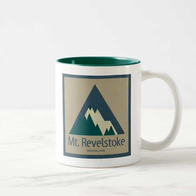 Mount Revelstoke National Park Rustic Two-Tone Coffee Mug (Right)