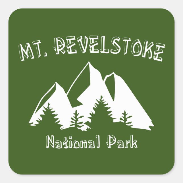 Mount Revelstoke National Park Square Sticker (Front)