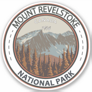 Mount Revelstoke National Park Travel Art Vintage