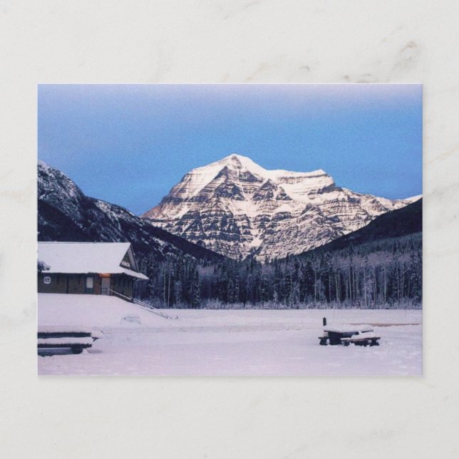 Mount Robson in Winter Postcard (Front)