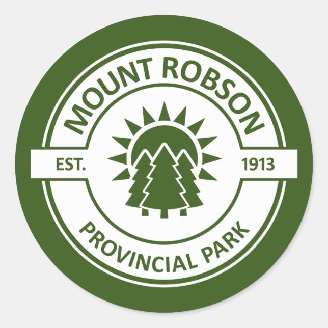 Mount Robson Provincial Park Classic Round Sticker (Front)