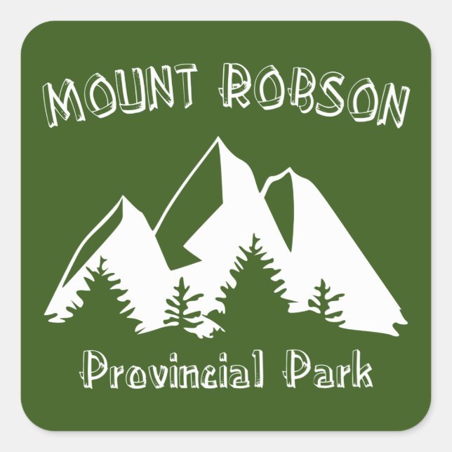Mount Robson Provincial Park Square Sticker (Front)