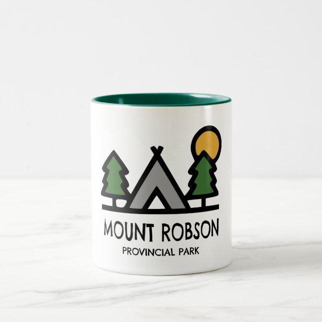 Mount Robson Provincial Park Two-Tone Coffee Mug (Center)