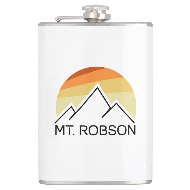 Mount Robson Retro Hip Flask (Front)