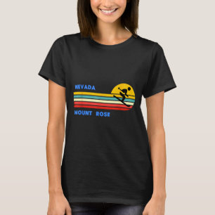 Mount rose tahoe nevada skiing skier ski retro sun T-Shirt