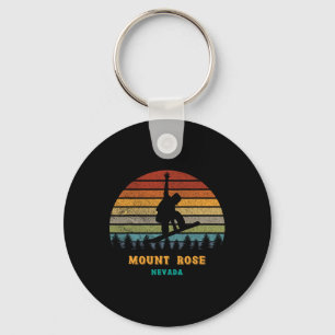 Mount Rose Tahoe Nevada Vintage Sun Snowboarding S Key Ring