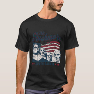 Mount Rushmore 4th Of July Celebrating Usa Flag Mt T-Shirt