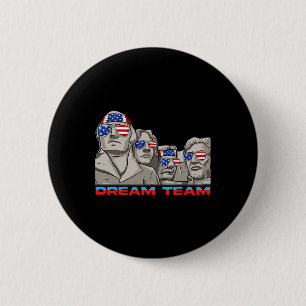 Mount Rushmore 4th Of July Funny Patriotic Preside 6 Cm Round Badge