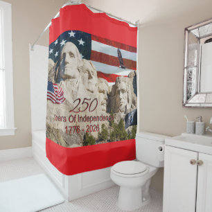 Mount Rushmore America 250 Shower Curtain