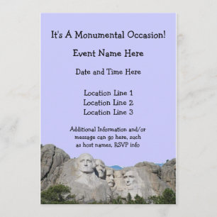 Mount Rushmore Custom Invitations