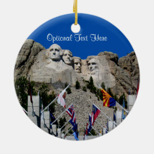 Mount Rushmore Customisable Photo Souvenir Ceramic Ornament