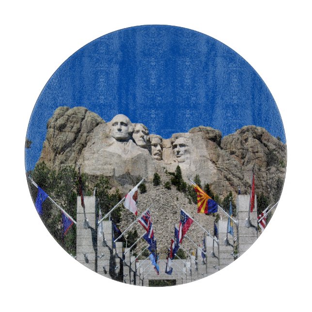Mount Rushmore Customisable Photo Souvenir Cutting Board (Front)