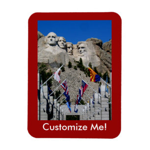 Mount Rushmore Customisable Photo Souvenir Magnet