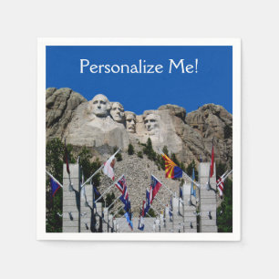 Mount Rushmore Customisable Photo Souvenir Napkin