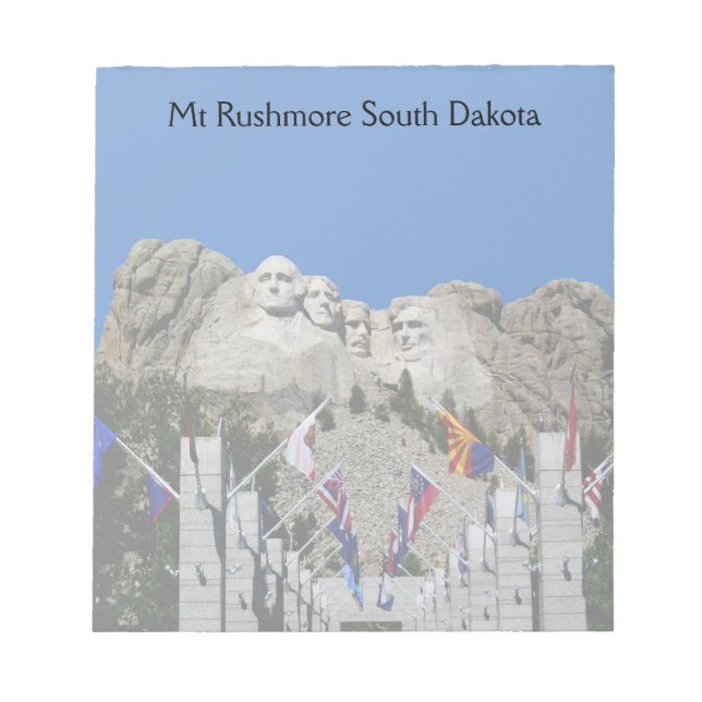 Mount Rushmore Customisable Photo Souvenir Notepad (Front)