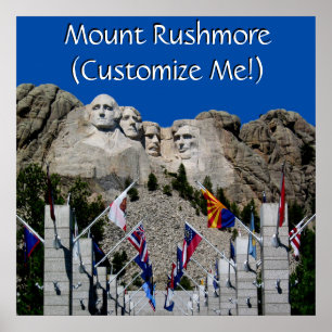 Mount Rushmore Customisable Photo Souvenir Poster