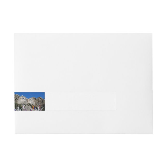 Mount Rushmore Customisable Photo Souvenir Wraparound Address Label (Front)
