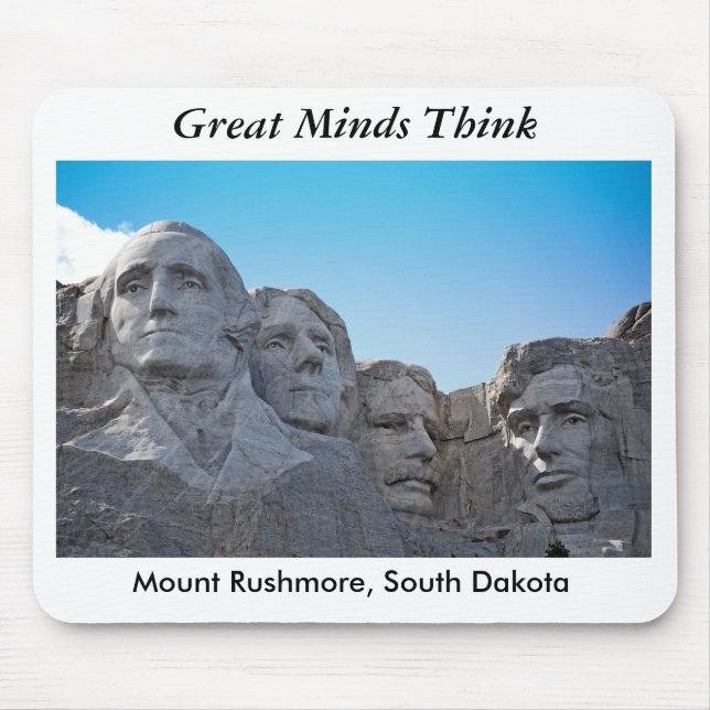 mount rushmore, Great MindsThink Mouse Pad (Front)