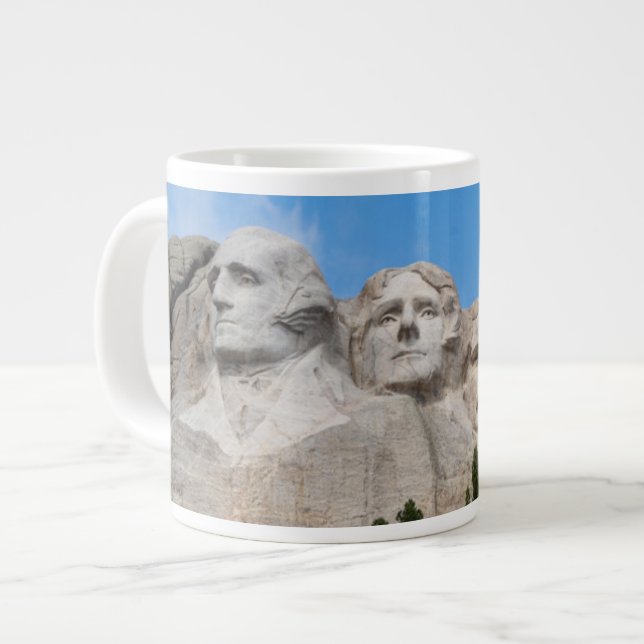 Mount Rushmore in Spring Large Coffee Mug (Front Left)
