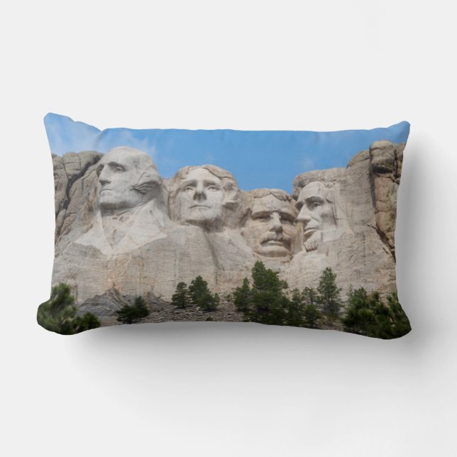 Mount Rushmore in Spring Lumbar Cushion (Front)