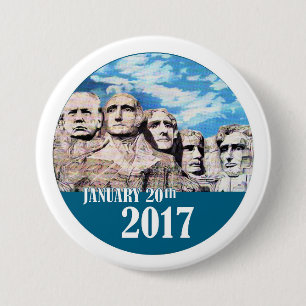 Mount Rushmore, January 20, 2017 7.5 Cm Round Badge