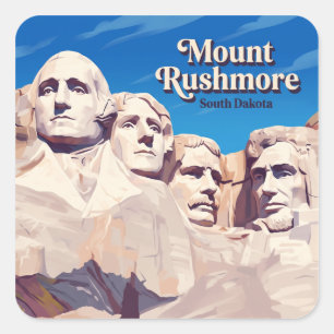 Mount Rushmore Keystone South Dakota Square Sticker