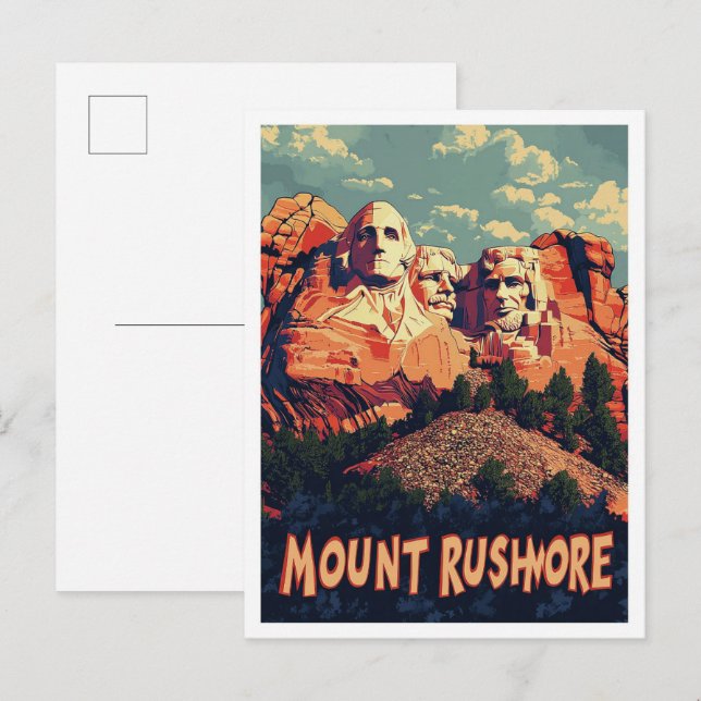 Mount Rushmore Keystone South Dakota USA Travel Postcard (Front/Back)