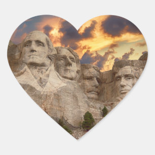 Mount Rushmore National Memorial Heart Sticker