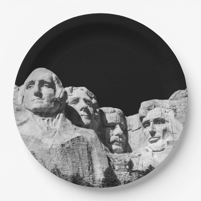 Mount Rushmore National Memorial South Dakota Paper Plate (Front)