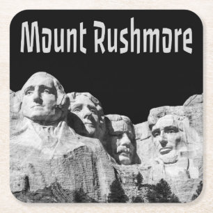 Mount Rushmore National Memorial South Dakota Square Paper Coaster
