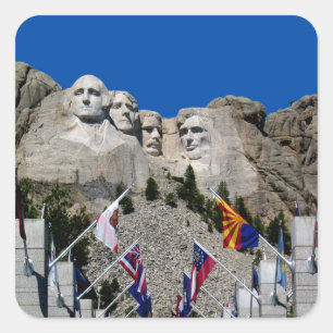 Mount Rushmore National Memorial South Dakota Square Sticker