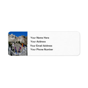 Mount Rushmore National Memorial Souvenir Return Address Label