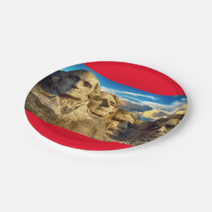 Mount Rushmore Presidential Memorial Paper Plate