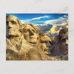 Mount Rushmore Presidential Memorial Postcard