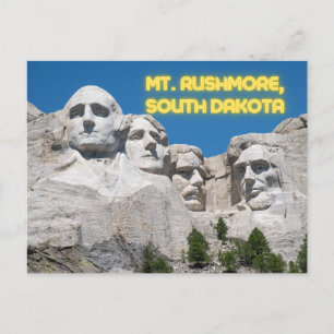 Mount Rushmore South Dakota, Colourful, Travel Postcard