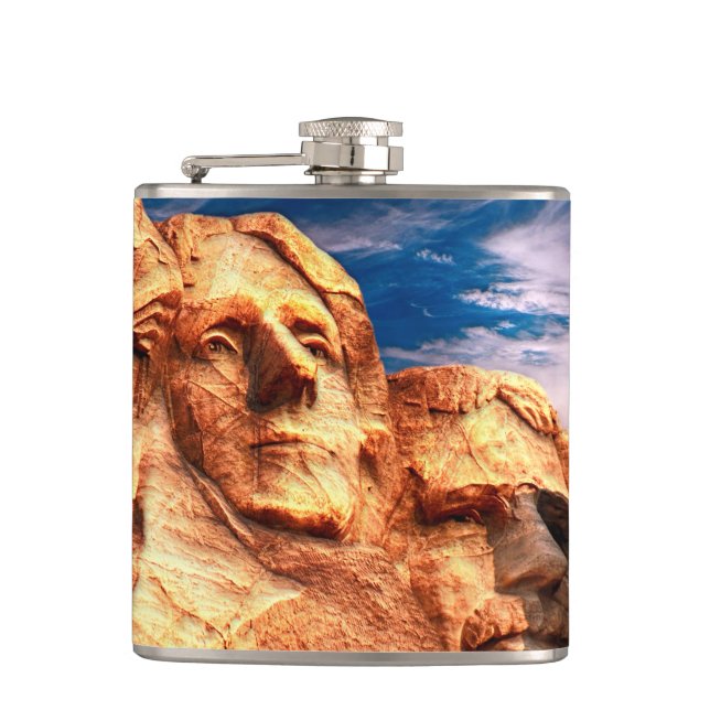 Mount Rushmore South Dakota Hip Flask (Front)
