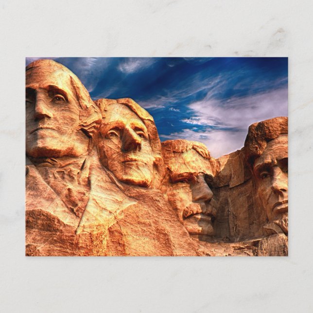 Mount Rushmore South Dakota Postcard (Front)