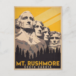 Mount Rushmore, South Dakota Postcard