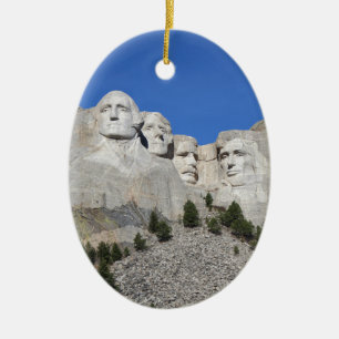 Mount Rushmore South Dakota Presidents USA America Ceramic Tree Decoration