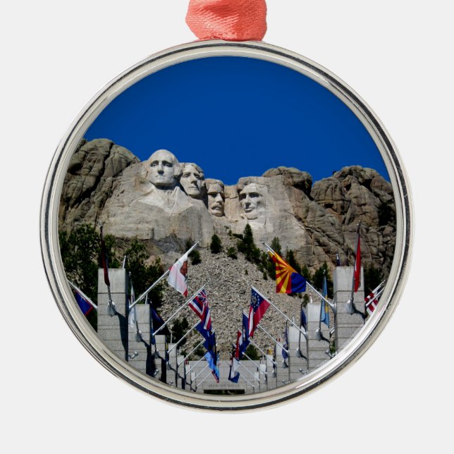 Mount Rushmore South Dakota Souvenir Metal Ornament (Front)
