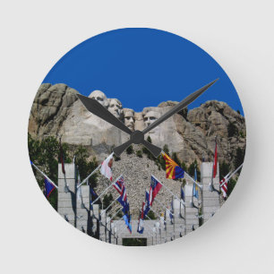 Mount Rushmore South Dakota Souvenir Round Clock