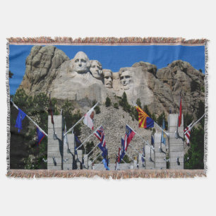 Mount Rushmore South Dakota Souvenir Throw Blanket