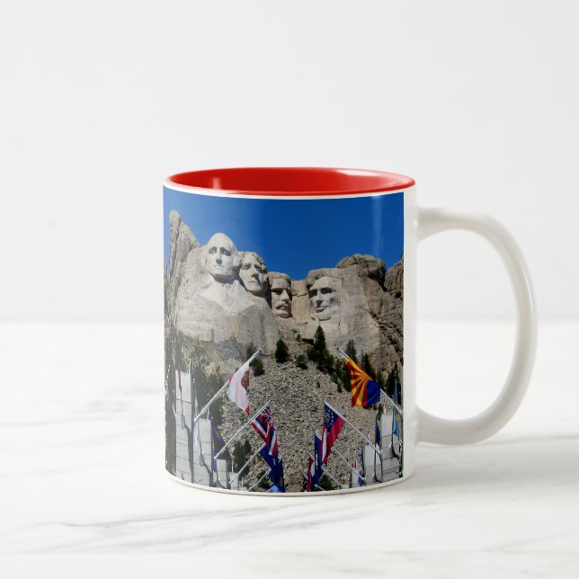 Mount Rushmore South Dakota Souvenir Two-Tone Coffee Mug (Right)