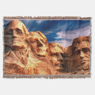 Mount Rushmore South Dakota Throw Blanket