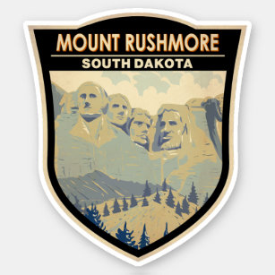 Mount Rushmore South Dakota Travel Art Vintage